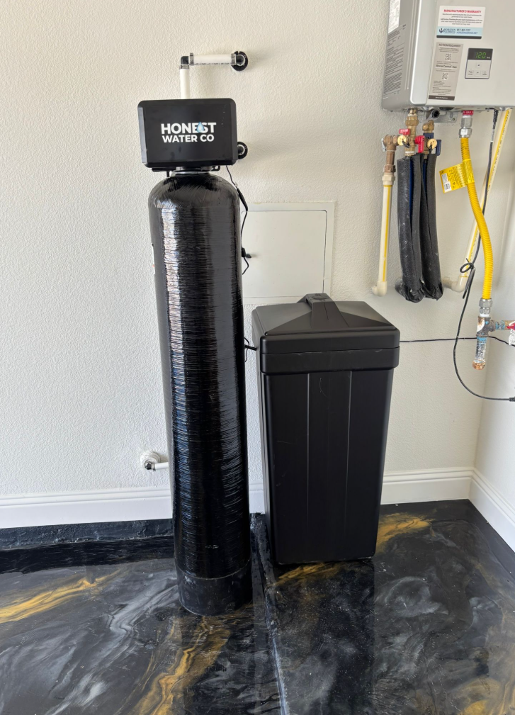 Installed whole-home water treatment system